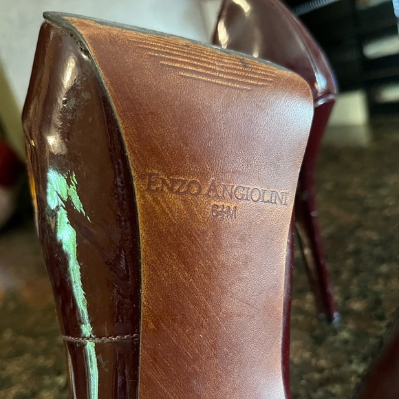 Enzo Angiolini Dark Burgundy Platform Heels - Picture 8 of 10